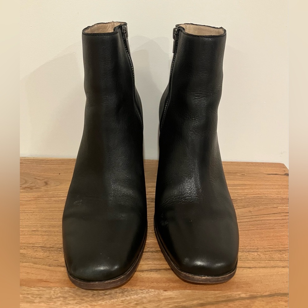 Madewell The Greer Leather Ankle Boots Black Size 8.5 - Picture 3 of 8